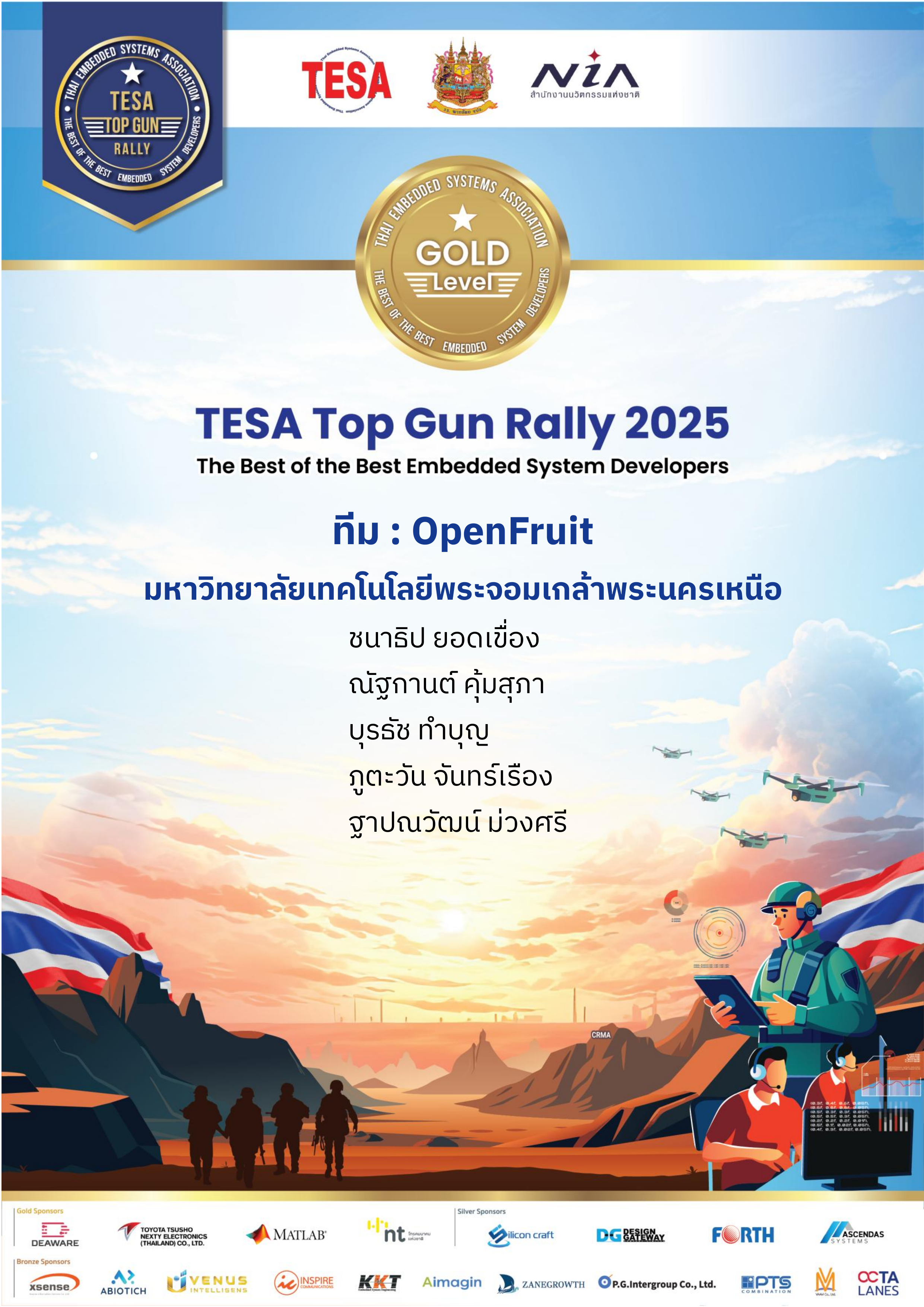 Gold Level & 5th Place - TESA Top Gun Rally 2025